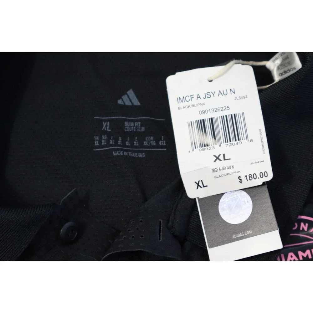 Adidas Inter Miami CF Messi 10 Away Authentic Jersey 2024 Black Pink XL NWT